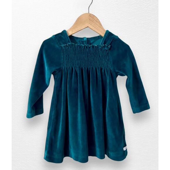 RuffleButts Velour Smocked Dress, 18-24 Months - Picture 6 of 8